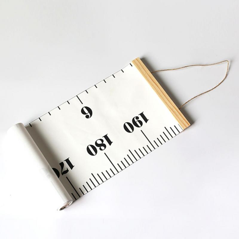 20*200cm höjdmått vägghängande baby barn barn tillväxtdiagram höjdmät linjal väggdekor för rum hem sovrum inredning: Ren vit