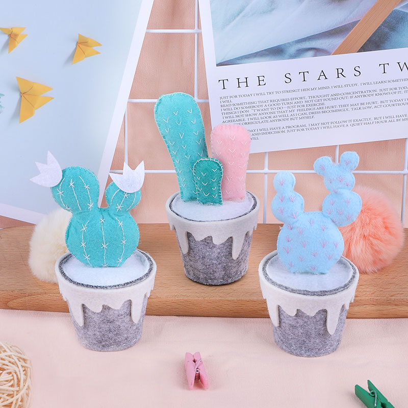 Meian Kit de punto de aguja no tejido para suculentas, Cactus, fieltro de lana, fieltro de corte de aguja, paquete de conjuntos de manualidades Diy