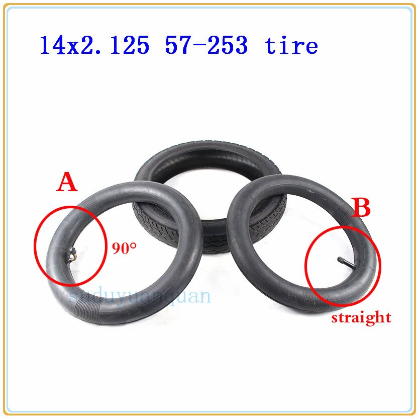 57-253 tube 14x2.125 tire fits for Folding electric bicycle, children's bicycle,e-Bike 14*2.125 tyre inner tube 14'' wheel tyre: tube and tyre A