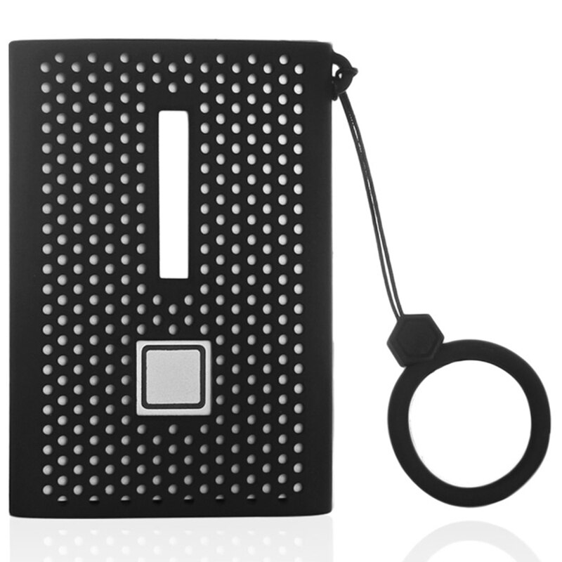 Funda protectora de silicona para Samsung T7 Press, funda de viaje para unidades externas de estado sólido SSD portátiles: Black