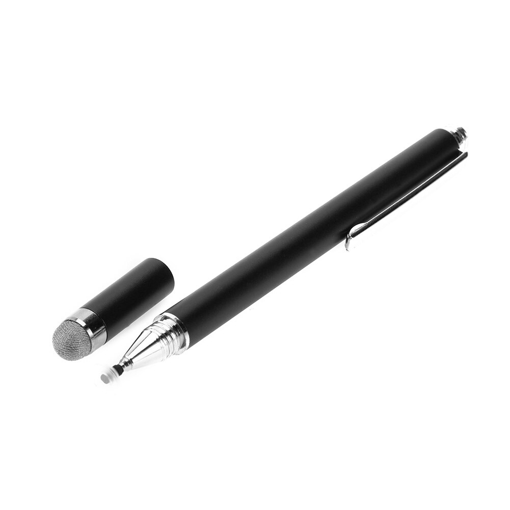 Tablet Pen Touch Screen Drawing Pen Multifunctional 2 in 1 Suction Metal Capacitive Stylus Touch Screen Pen for iPad: Black