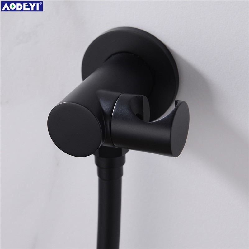 AODEYI Solid Brass Hand Held Shower Head Square Round Copper Handheld Sprayer Wall Connector 1.5M PVC Bathroom Tool