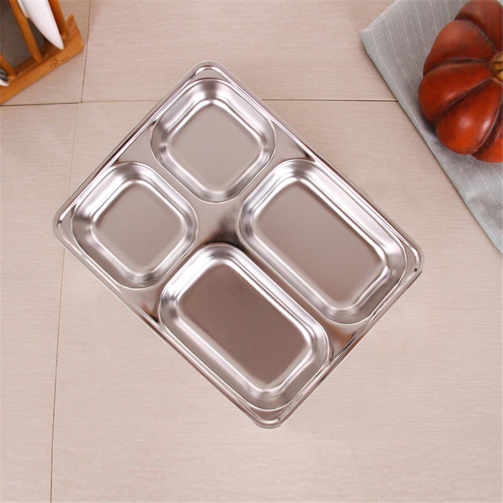 Rvs Lunchbox Fruit Voedsel Container Bedekt Compartiment Lunchbox Keuken Accessoires Voor School Kantoor Servies