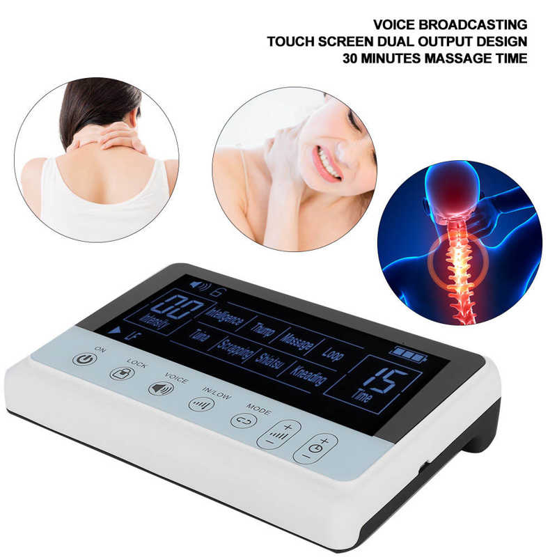 LCD Muscle Stimulator Electric Pulse Physiotherapy Massager Digital Therapy Machine Body Relax Massage Pad Health Care Machine