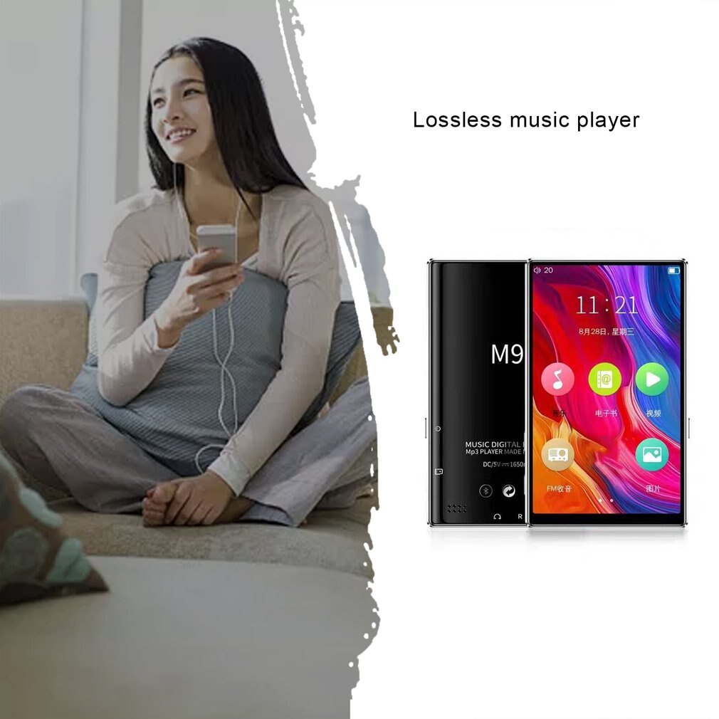 M9 Drahtlose MP4 Spieler Mit Lautsprecher Touchscreen 4 zoll HD HIFI 8GB Musik MP3 MP4 Spieler Unterstützung Video TF Karte