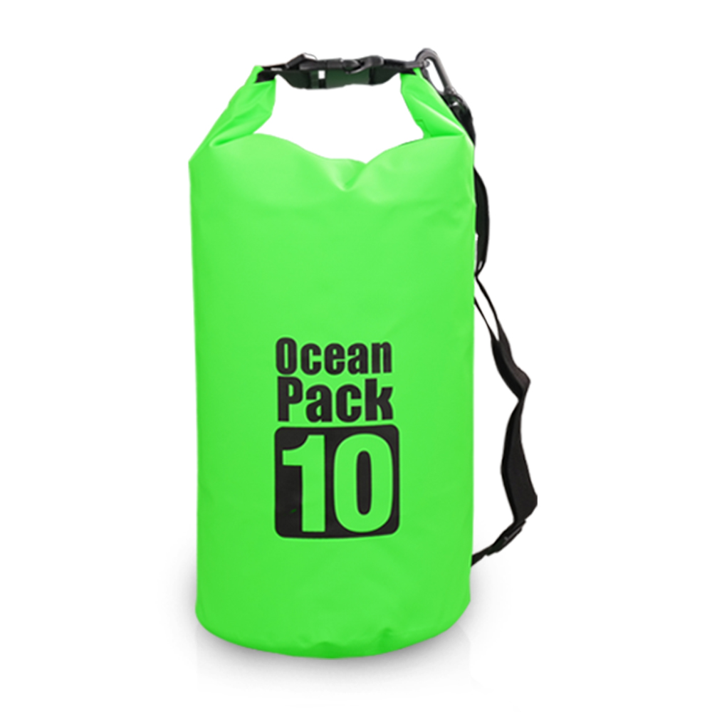 10L /15L /20L /30L Outdoor Waterproof Dry Backpack Water Floating Bag Roll Top Sack for Kayaking Rafting Boating River Trekking: Green 10L