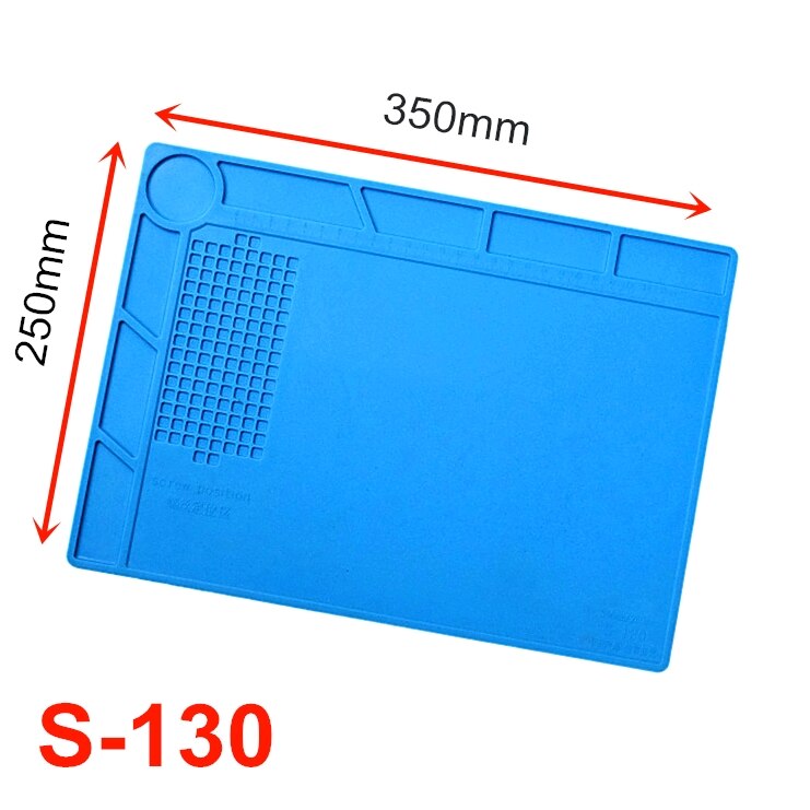 Wärmedämmung Arbeits matt Wärme-Besteändig S160 S170 S130 S140 Silikon Lözehn Reparatur Bahnhof Isolierung Pad Isolator Pad: S-130