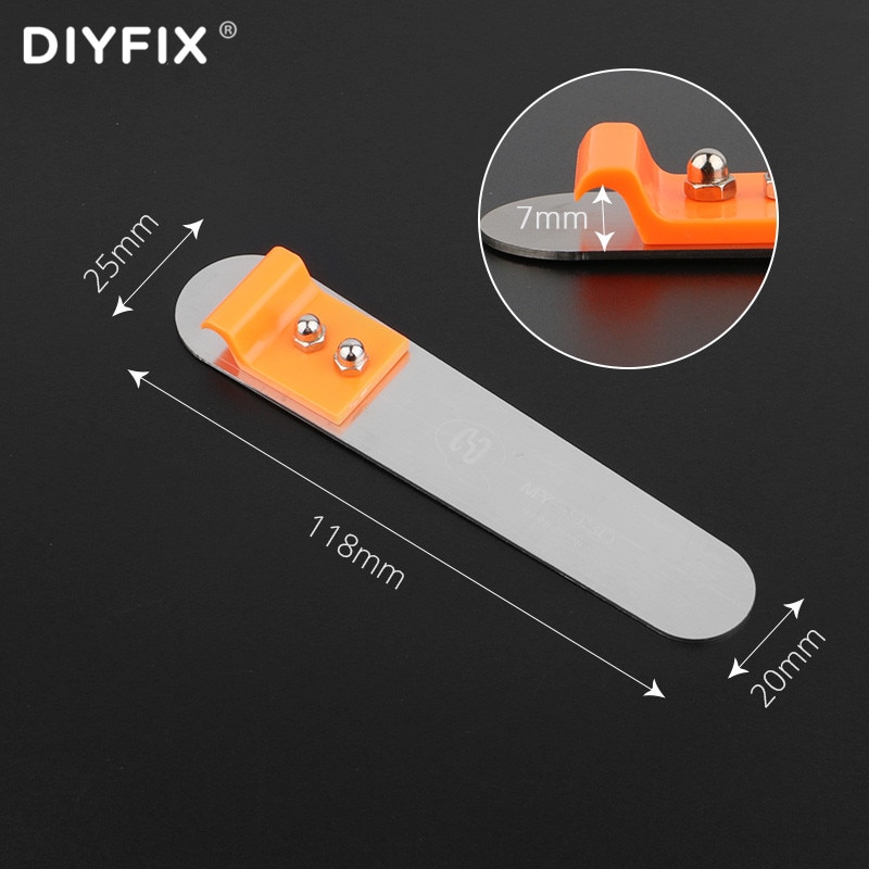 DIYFIX Mobile Phone Opening Tool For Samsung Huawei Desassembling Middle Frame Metal Stainless Steel Crowbar LCD separator Tool