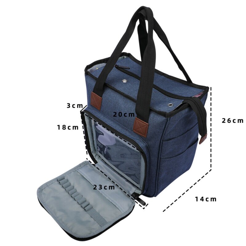 multifunzione uncinetto ganci filato Deposito Tote Borsa maglieria attrezzo accessorio trasportare Organizer Astuccio