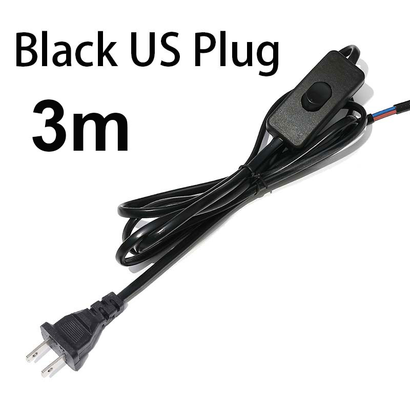 AC85-265V 660W 1,8 m 3m 5m Cable eléctrico interruptor de lámpara Cable de alimentación estándar internacional con enchufe de interruptor Cable de cobre: Verde claro