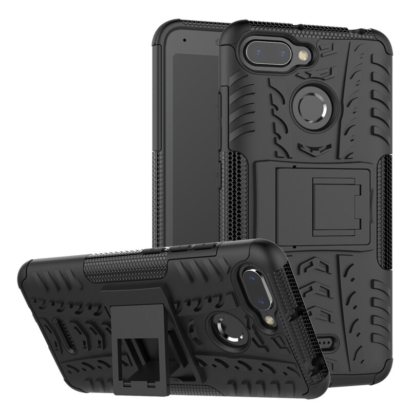 Armor Case Redmi 6A Case For Xiaomi Redmi 6A Case Silicone Heavy Duty Stand Xiomi Redmi 6A Case For Redmi 6A 6 7A Note 7 Covers: Redmi 7A / black XWZJ