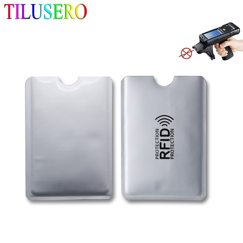 5pcs Anti Rfid Blocking Reader Lock Bank Card Holder ID Bank Card Case Rfid Protection Metal Credit Card Holder Aluminium