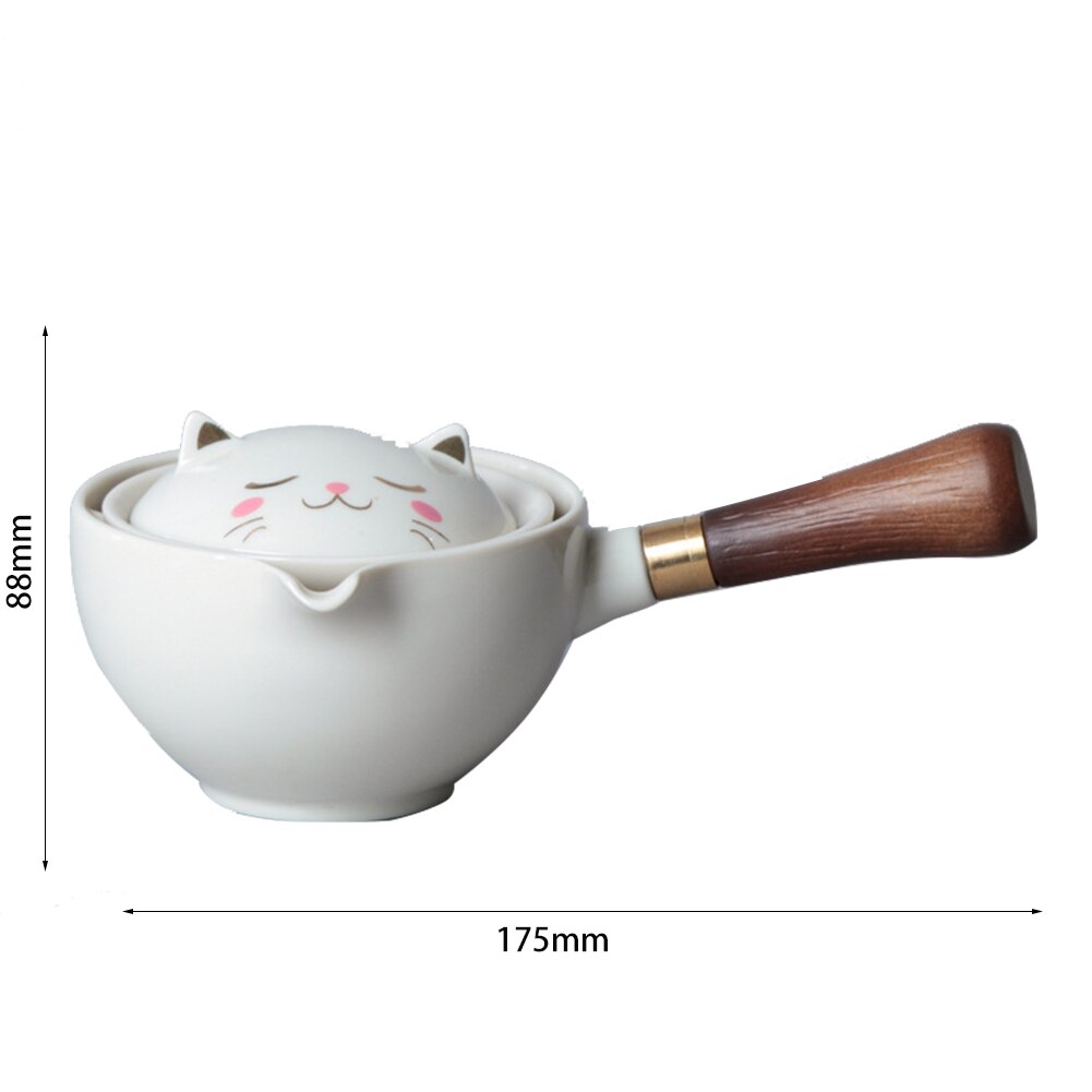 360 ° Roterende Keramische Theepot Theewaar Draagbare Chinese Gongfu Kung Fu Thee Cup Set Cradle-Type Semi-Automatische Thee Maker thee Set: O