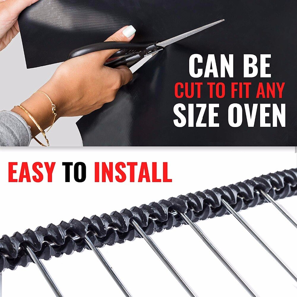 Oven Protector Set: 2 x Grote Non Stick Oven Liner + 2 Oven Rack Guards Bakken Spill Matten