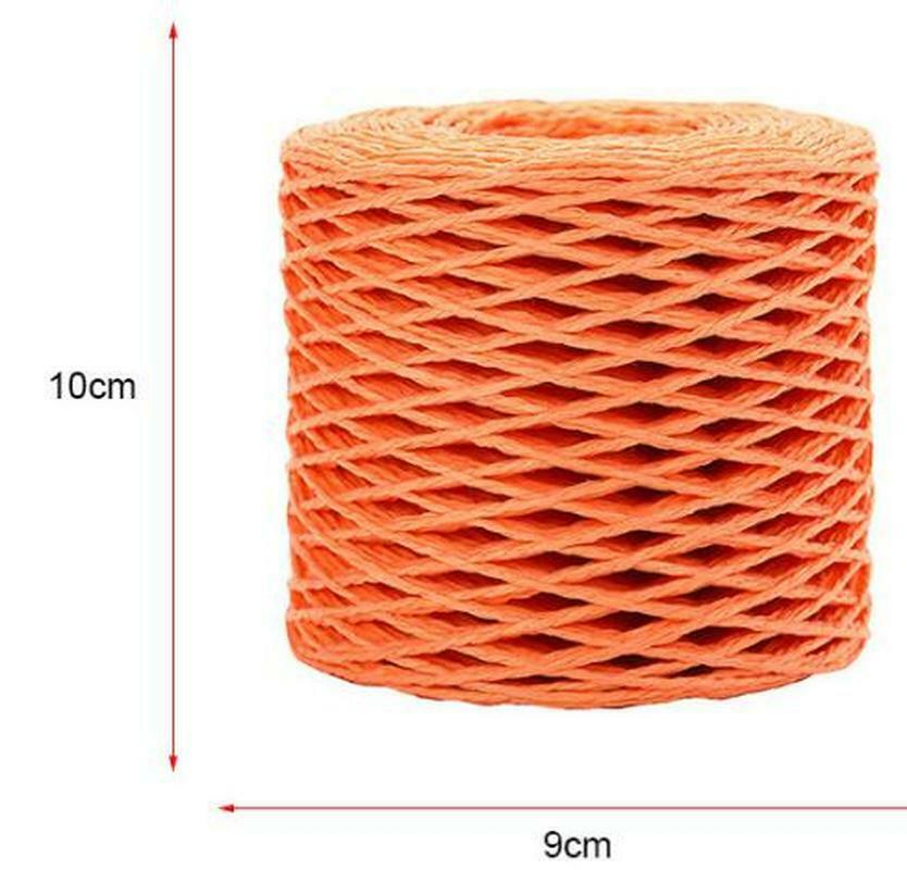Fil de paille en raphia naturel, 2 rouleaux de 200 mètres, pour Crochet à la main, chapeau de paille d'été, sacs de plage, paniers à tricoter, fils colorés de 2mm: 13