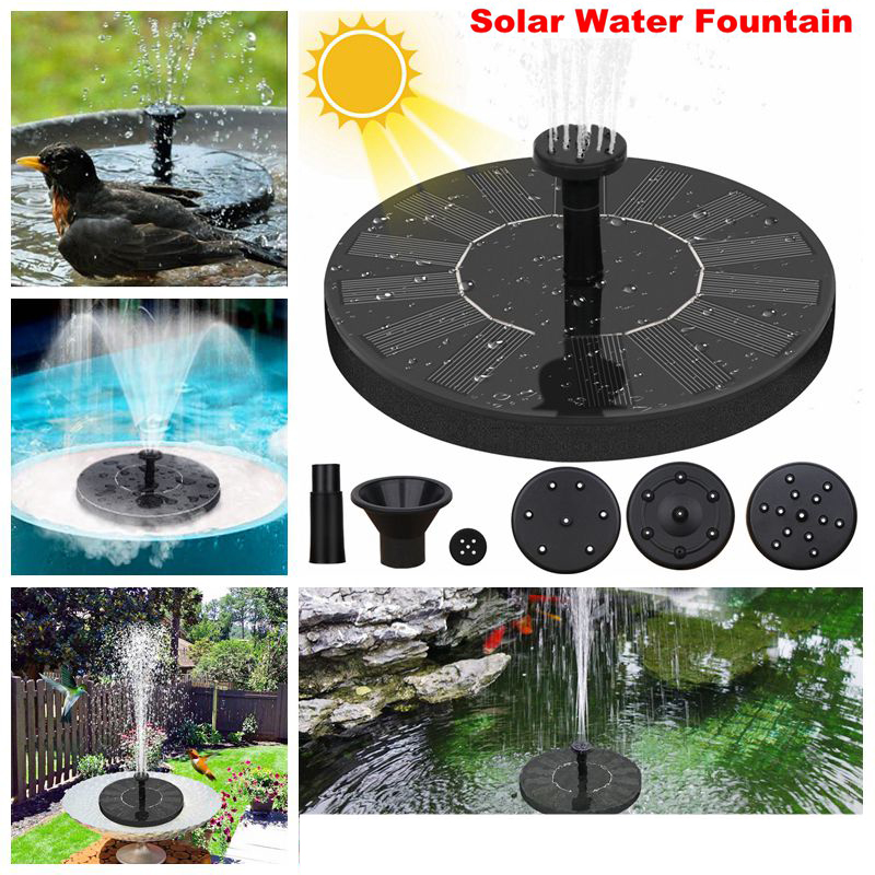 Garden Solar Water Fountain Pool Pond Waterfall Fountain Outdoor Decora Panel Bird Bath Floating Water Fountain Pump Fountain