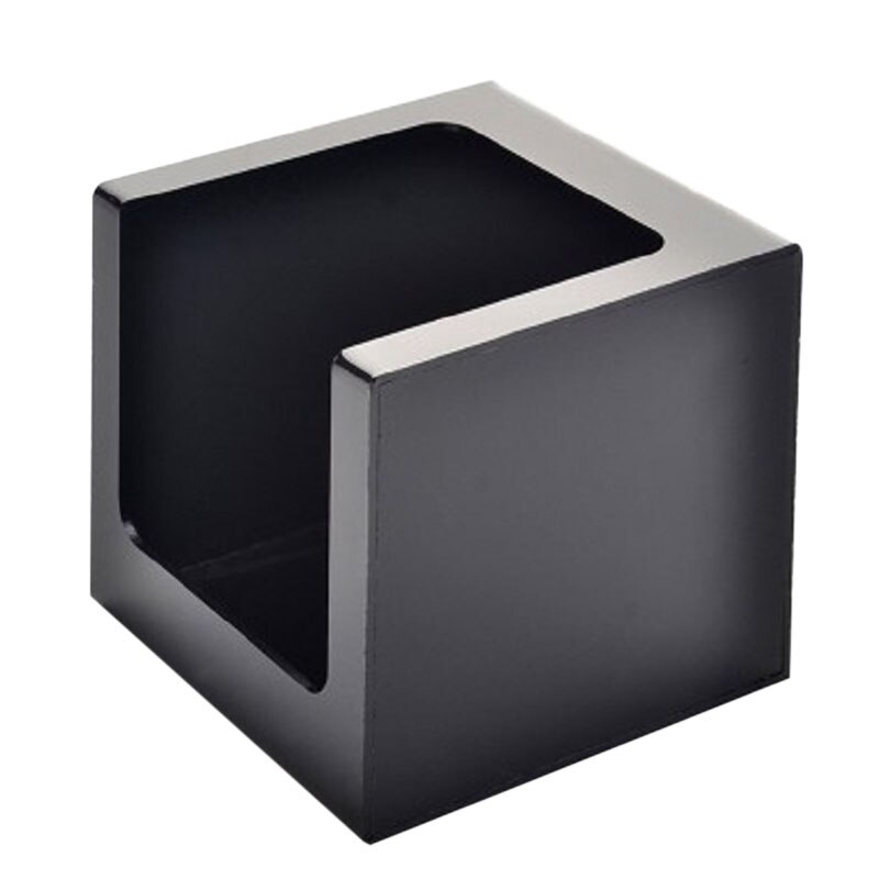 Acrylic Tissue Box, Tissue Storage Holder, Square Tissue Dispenser Black: Default Title
