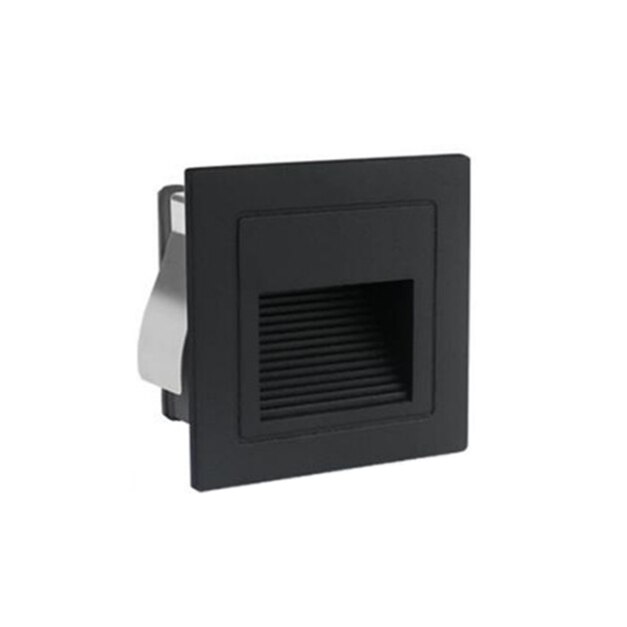 8Stck Zauberstab Licht LED Schritt Treppen Lichter IP65 Wasserdichte draussen Footlight Einbau Ecke Lampe Außen Garten Dekor Licht AC220V: Schwarz Fall / warm Weiß hell