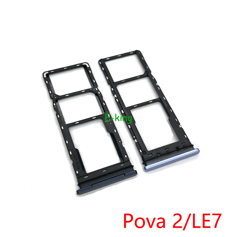 Tecno – support de plateau de Slot de carte Sim Pova 2 LC6 LD7 LE7, prise de lecteur de carte Sim