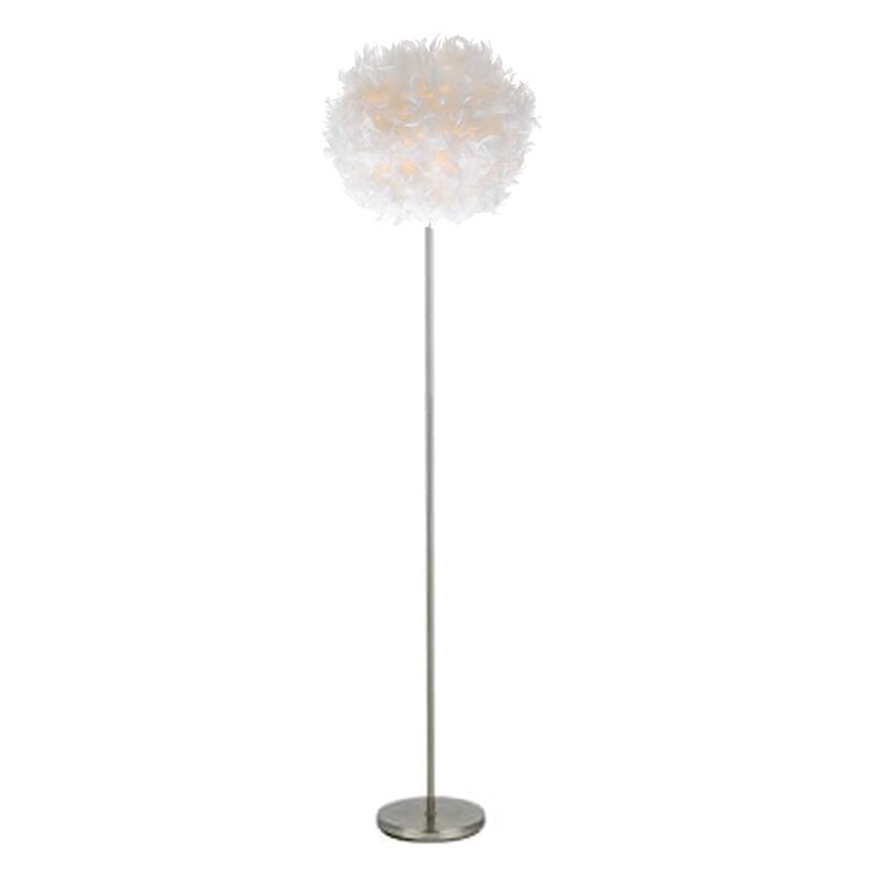Lustre plume blanche abat jour pour le salon salle a manger chambre lampadaire et lampe de Table abat jour plume