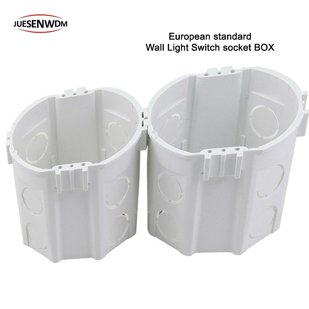 EU Light Switch socket Round Wall mounting box for Embedded Internal mounting box