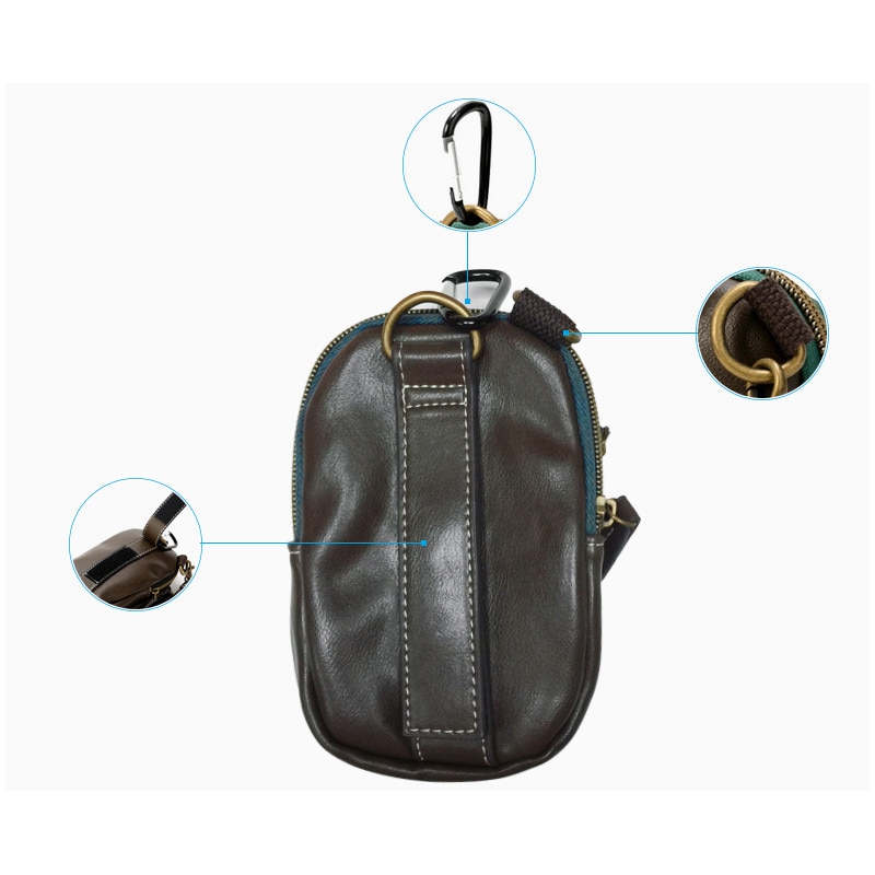 Crosscharm Brand Men Leather Handbag Travel Fanny Waist Pack Pouch Satchel Sling Messenger Crossbody Bags MINI Patchwork 50025