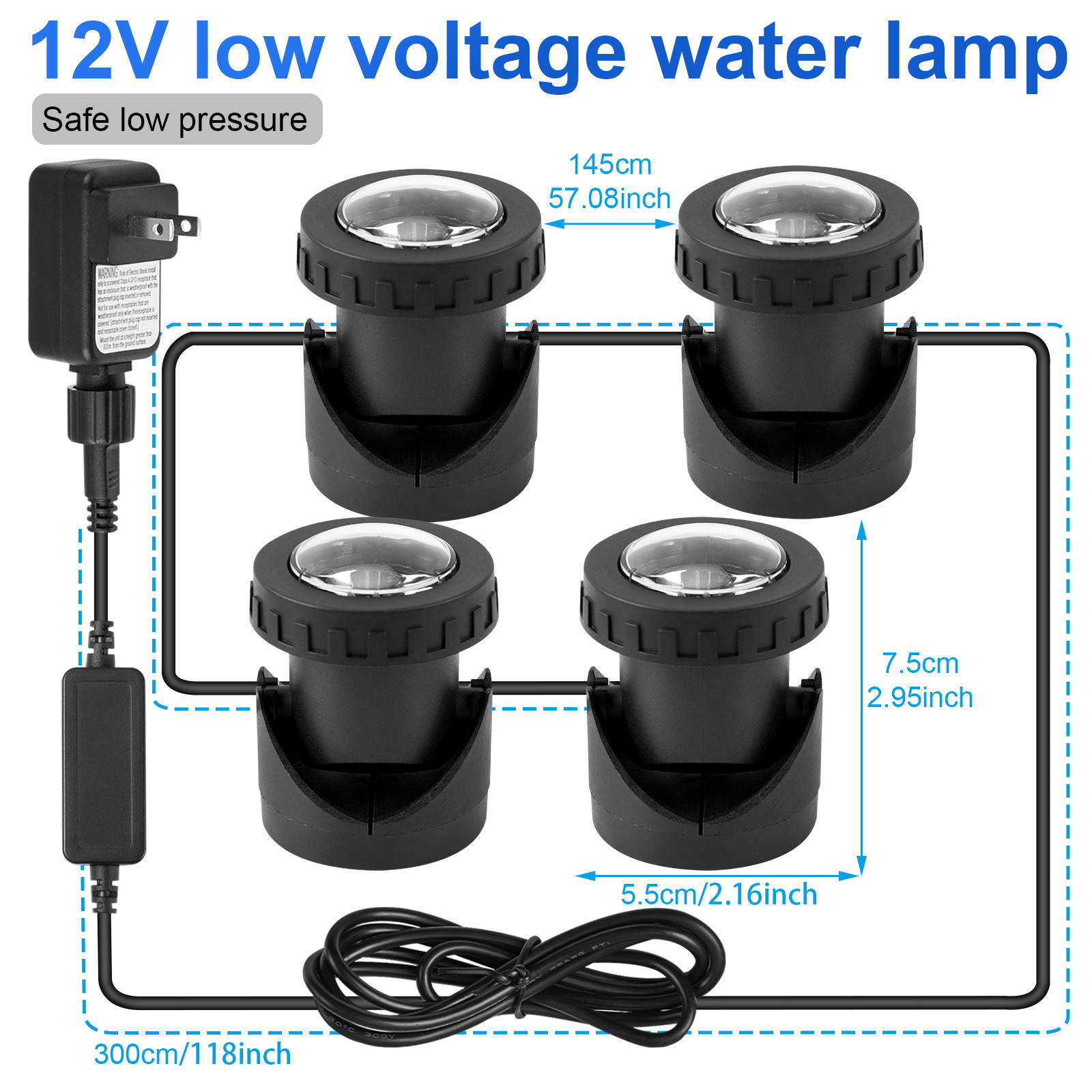 Luces LED sumergibles RGB, 1/2/3/4, impermeables IP68, fuente subacuática, punto de estanque, lámpara de paisaje de piscina regulable