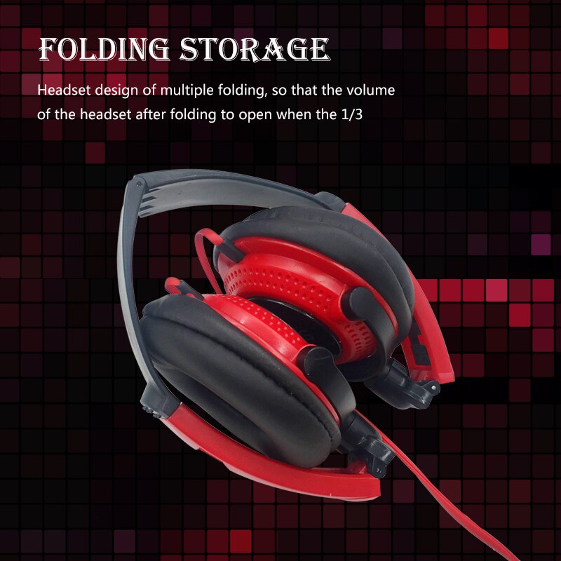 Shini kabelgebundener kopfhörer mit mikrofon, 3.5mm ohrhörer, faltbares gaming-headset, super-bass-stereo-musik-headset für pc und smartphones