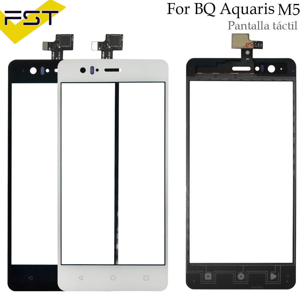 Schwarz/Weiß Für BQ Aquaris M5 Touchscreen Digitizer Glas berühren Tafel Für BQ M5 berühren Sensor pantalla tactil