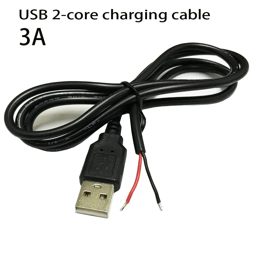5V USB 2.0 2 Pin 2 Wire diy usb Male Jack Connector Cable Power Charge Extension Cable Cord 0.3m/1m/2m Connector Adapter