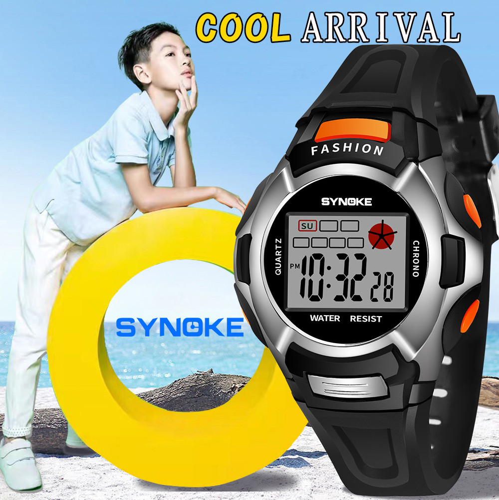 Synoke Kinderen Horloge Meisjes Jongens Led Digitale Sport Horloges Kids Alarm Datum Horloge Voor Kid Reloj