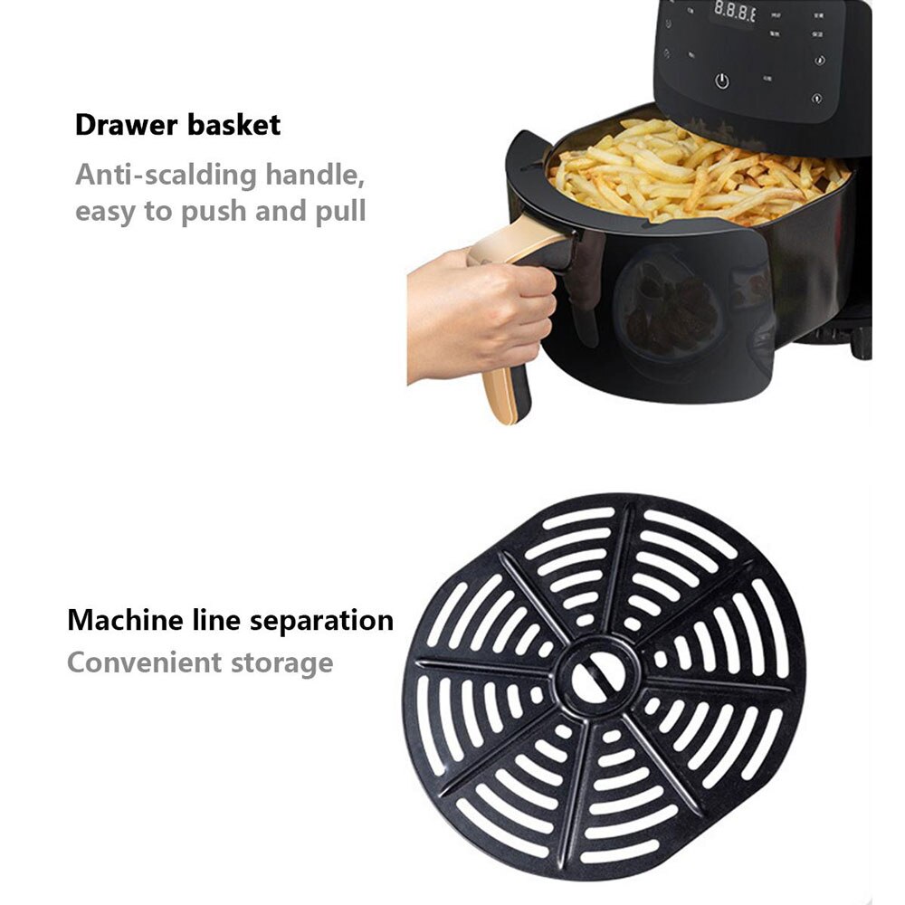 220V Multifunction Air Fryer Without Oil free Health Fryer Cooker Smart Touch LCD Deep Airfryer Pizza Fryer for French fries