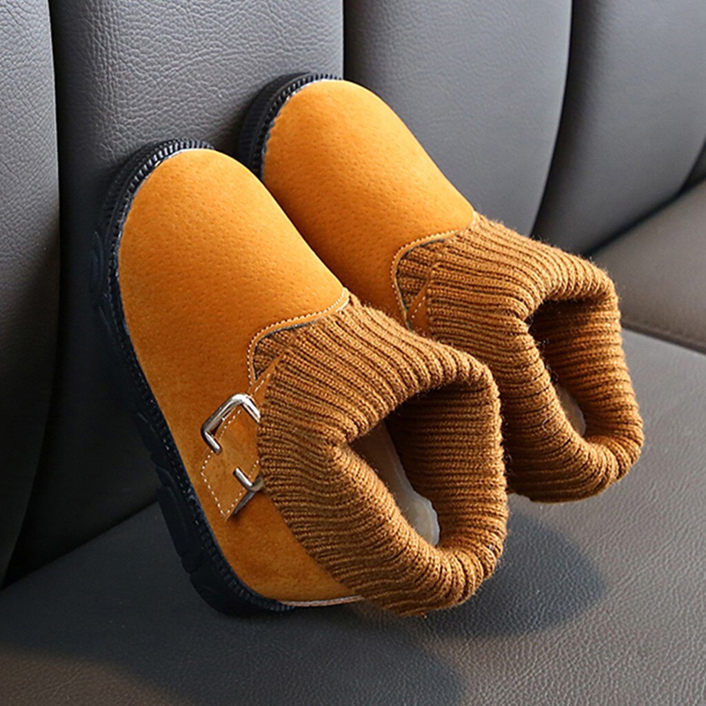 Botas de Inverno Recém-nascidos da criança Infantil Do Bebê Dos Miúdos Meninas Inverno Quente Sólidos Curto Botas Bootie Calçados Casuais Botas Bebe Nina Ботинки