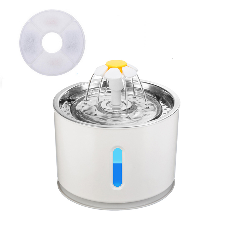 Automatyczny karmnik dla psa poidełko-fontanna dla kota kryty USB doprowadziło 2.4L ultra cichy dozownik robić picia dla psa szczeniak robić karmienia fontanny miski: S-1 filter