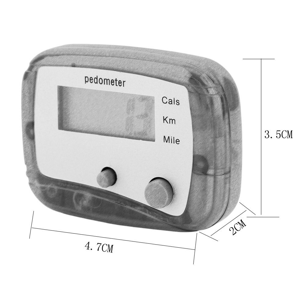 TSAI Mini Digital LCD Run Step Pedometer Walking Distance Counter Lightweight Belt Clip Pedometer