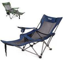Draagbare Rugleuning Outdoor Vouwen Fauteuil Draagbare Back Vissen Dek Stoel Camping Leisure Kruk Lunchpauze Strand Kan Liggen
