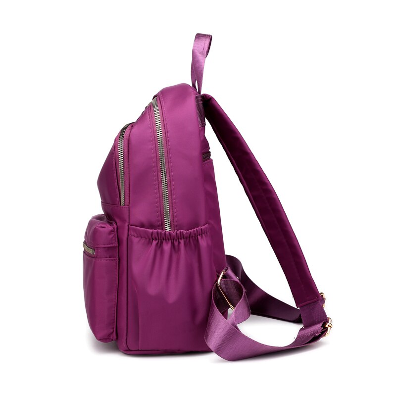 Casual Oxford Vrouwen Rugzak Zwart Waterdichte Nylon Schooltassen Voor Tienermeisjes Mode Rugzak Tote Mochila