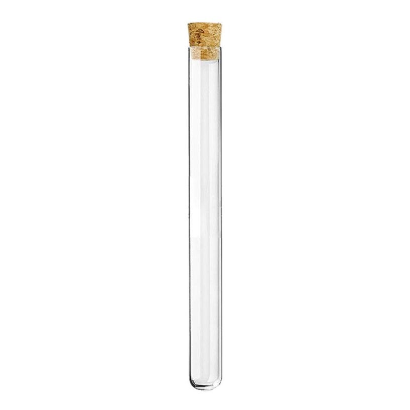 Plastic Test Tube with Cork Stopper Bead Storage Vial Containers M17F