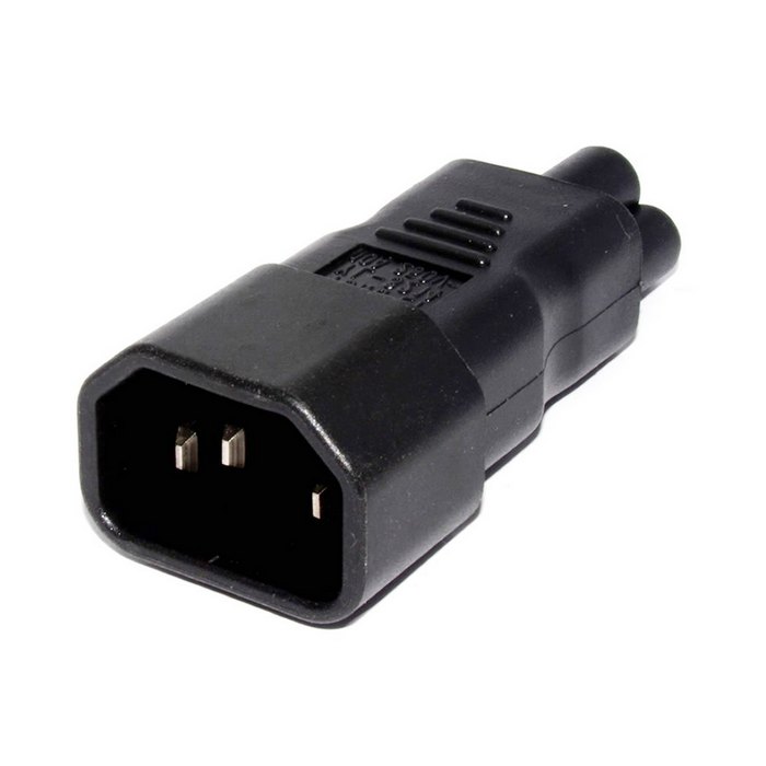 CY Cable IEC 320 Adapter 3 Poles Socket C14 to Cloverleaf Plug Micky C5 Straight Extension Power Adapter