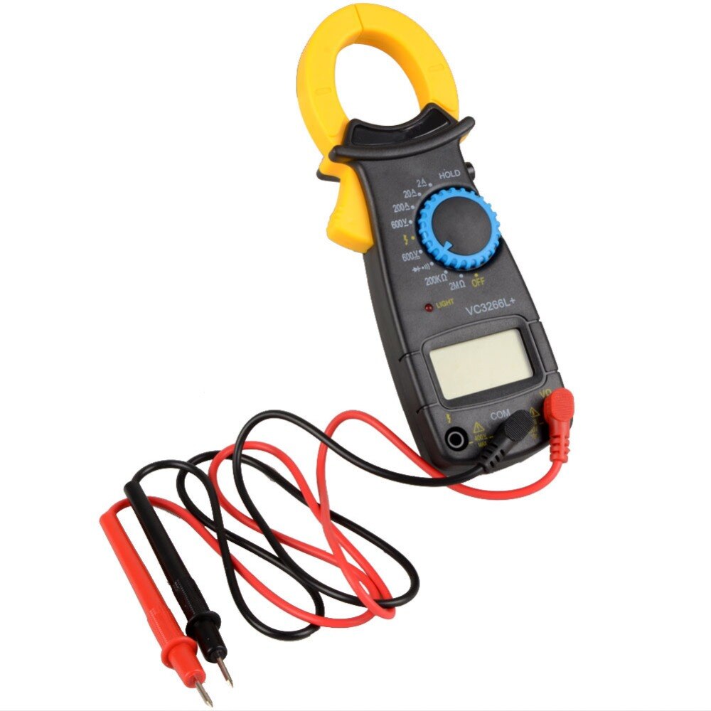 Black AC Digital Clamp DT3266L LCD Display Digital Multimeter Digital Clamp Meter Probe Without Battery P28