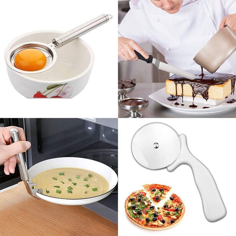 Keuken Gebruiksvoorwerp Set, Koken Gadgets Rvs Pannenset, 18-Pcs Bakken Hulpmiddel Sets