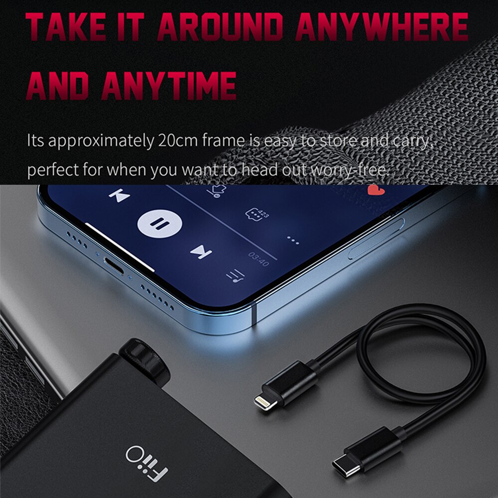 Fiio LT-LT3 20Cm Type-C Bliksem Otg Kabel Voor Ios Verbinden Met BTR5 BTR3K Q3 Q5S-TC