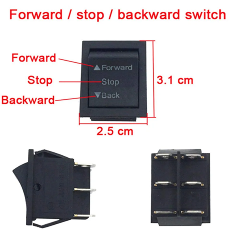 Children's Electric Motorcycle Start Throttle High Low Speed Front and Rear Power Switch