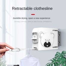 Hanging Retractable Clothes Airer Washing Line Laundry Wall Mount Dryer Hanger Clothesline Outdoor Washing Line Drying Rack 4.5M