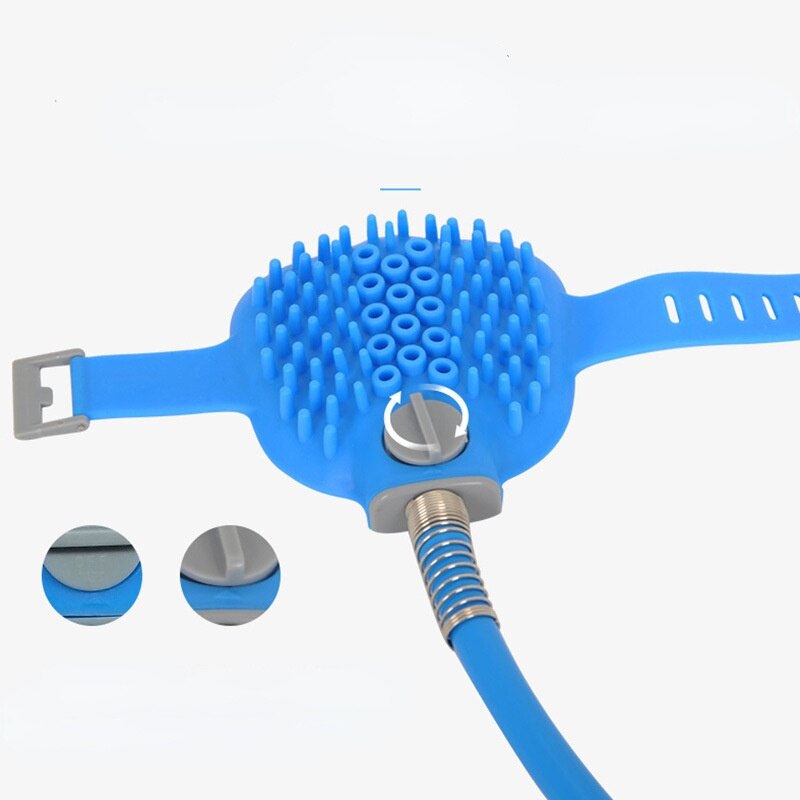 Hond Bad Artefact Bad Douche Siliconen Mondstuk Met Massage Tanden Hond Massage Douche Dual-Gebruik Artefact Kat Hond toiletartikelen