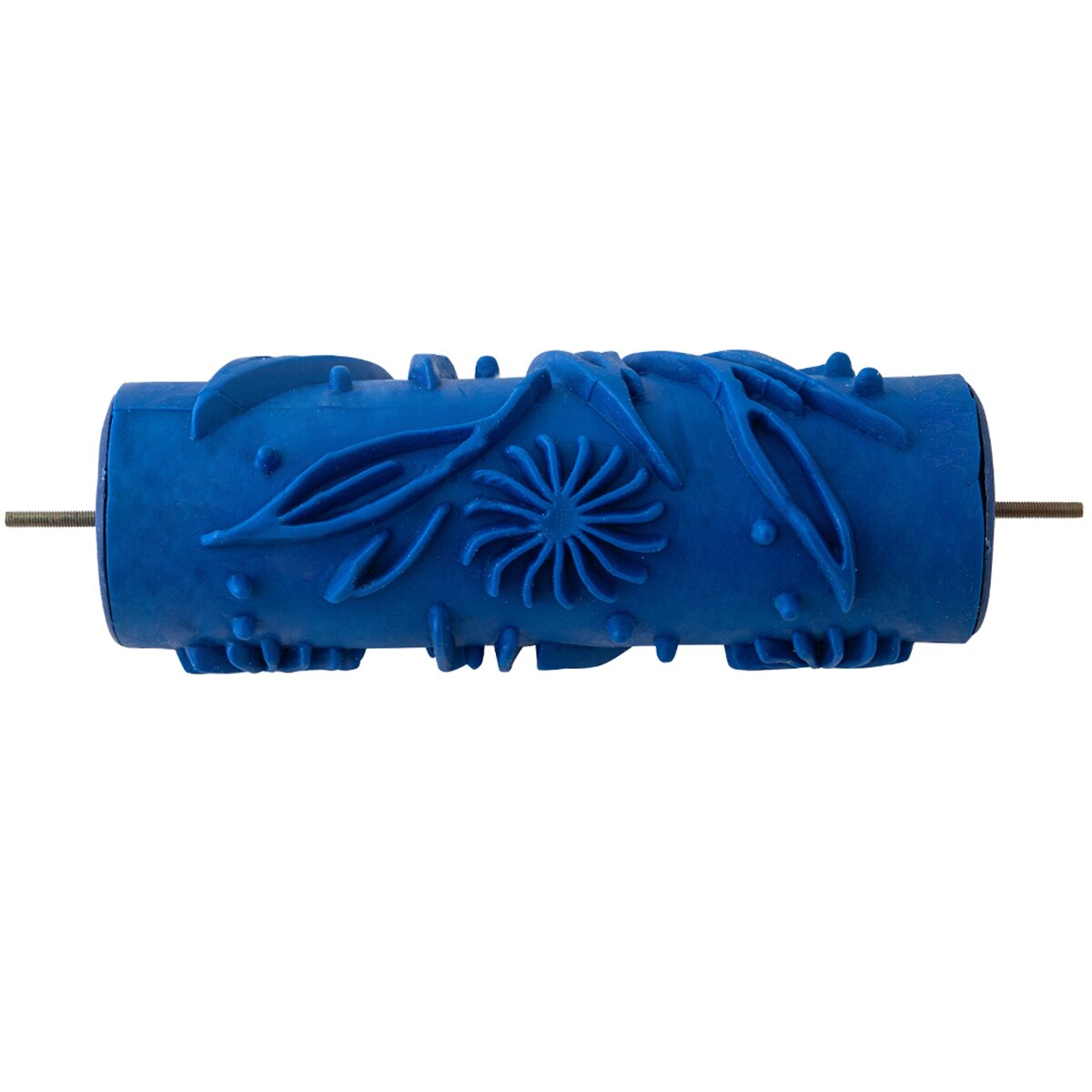 Embossed Paint Roller Patterned Rubber Roller Wall Texture Stencil Brush Wall Painting Tool Leaf Wood Grain Roller Soft Rubber