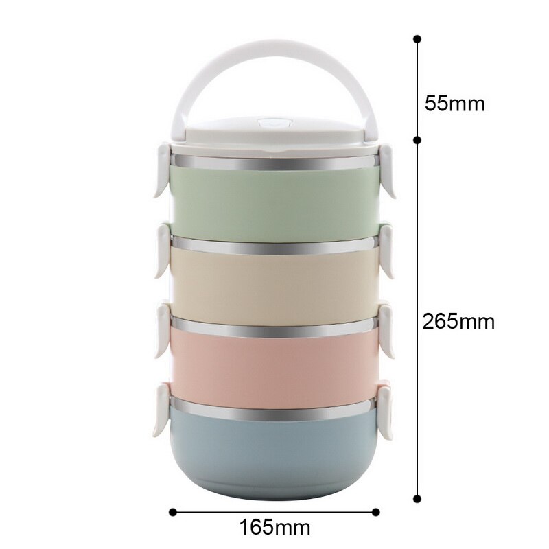 1Pc Stainless Steel Thermal Lunch Box For Office Portable Lunchbox Leakproof Thermos Lunch Box Food Container Supplies Camping