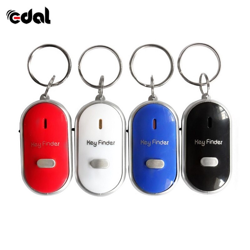 EDAL Smart Finder key Whistle Sensors Sound Keychain LED With Whistle Claps Finder Locator Find Lost Keychain finder