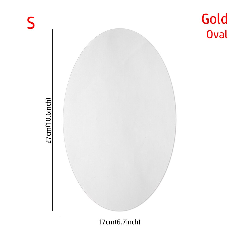 Acryl Spiegel Stickers Spiegel Muurstickers Reflecterende Glas Decals Ovale Rechthoek Muur Art Badkamer Woonkamer Woondecoratie: silver oval S