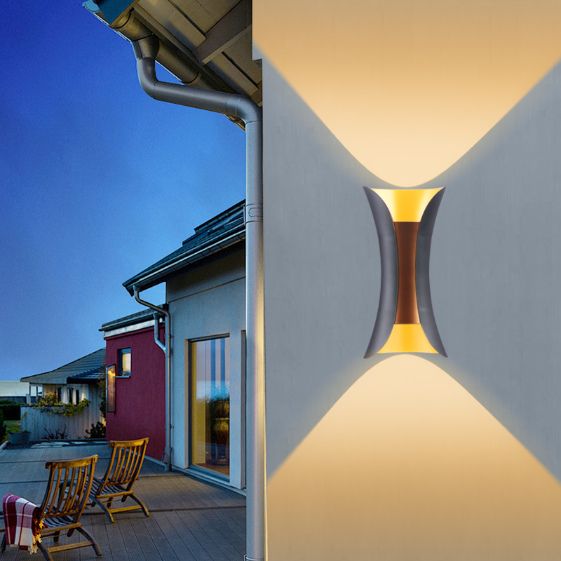 Luz Led moderna de pared para exteriores, luces impermeables para porche, balcón, jardín, lámpara de pared interior, decoración del hogar
